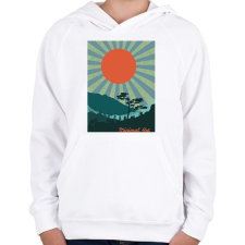 PRINTFASHION Minimalista Tájkép - Gyerek kapucnis pulóver - Fehér gyerek pulóver, kardigán