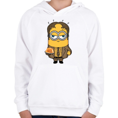 PRINTFASHION Minions - Gyerek kapucnis pulóver - Fehér
