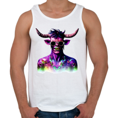 PRINTFASHION Minotaurusz_Zombi_1 - Férfi atléta - Fehér