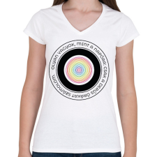 PRINTFASHION Mint a napóra - Női V-nyakú póló - Fehér női póló