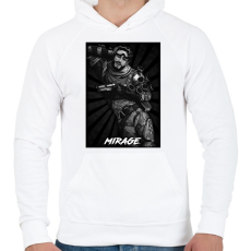 PRINTFASHION Mirage BW - Apex Legends - Férfi kapucnis pulóver - Fehér