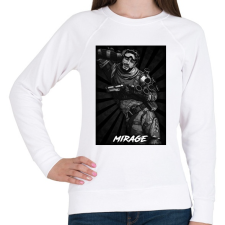 PRINTFASHION Mirage BW - Apex Legends - Női pulóver - Fehér női pulóver, kardigán