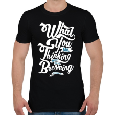 PRINTFASHION Mire gondolsz ?  - Férfi póló - Fekete férfi póló