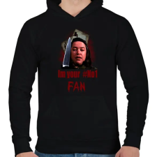 PRINTFASHION MISERY2 - Férfi kapucnis pulóver - Fekete férfi pulóver, kardigán