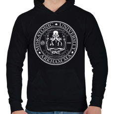 PRINTFASHION Miskatonic University - Férfi kapucnis pulóver - Fekete