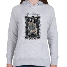 PRINTFASHION Miss macséta - Női kapucnis pulóver - Sport szürke