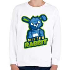 PRINTFASHION Mister Rabbit - Gyerek pulóver - Fehér gyerek pulóver, kardigán