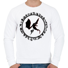 PRINTFASHION misztikus-sárkányos logo  - Férfi pulóver - Fehér