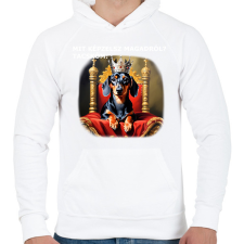 PRINTFASHION Mit képzelsz magadról - Férfi kapucnis pulóver - Fehér férfi pulóver, kardigán