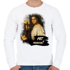 PRINTFASHION Mit mondtál? - Festmény - Férfi pulóver - Fehér férfi pulóver, kardigán