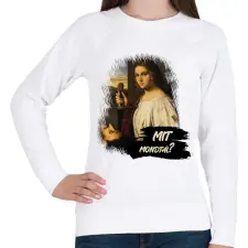 PRINTFASHION Mit mondtál? - Festmény - Női pulóver - Fehér női pulóver, kardigán