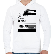PRINTFASHION Mitsubishi 3000 GT - Férfi kapucnis pulóver - Fehér férfi pulóver, kardigán
