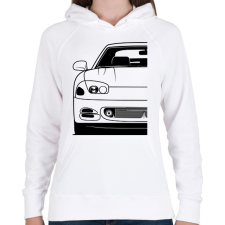 PRINTFASHION Mitsubishi 3000 GT - Női kapucnis pulóver - Fehér női pulóver, kardigán