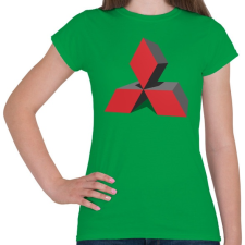 PRINTFASHION MITSUBISHI 3D - Női póló - Zöld női póló