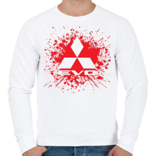 PRINTFASHION Mitsubishi Lancer Evo - Férfi pulóver - Fehér férfi pulóver, kardigán