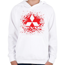 PRINTFASHION Mitsubishi Lancer Evo - Gyerek kapucnis pulóver - Fehér gyerek pulóver, kardigán