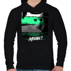 PRINTFASHION Mivan? - Férfi kapucnis pulóver - Fekete