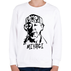 PRINTFASHION Miyagi sensei - Gyerek pulóver - Fehér