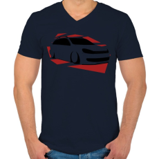 PRINTFASHION MK6 - Férfi V-nyakú póló - Sötétkék