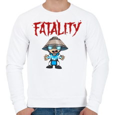 PRINTFASHION MK Raiden - Férfi pulóver - Fehér