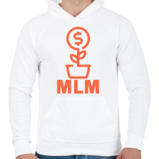 PRINTFASHION MLM - Férfi kapucnis pulóver - Fehér férfi pulóver, kardigán