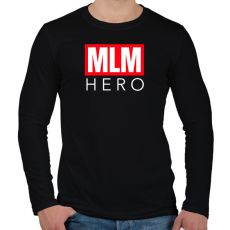 PRINTFASHION MLM HERO - Férfi hosszú ujjú póló - Fekete