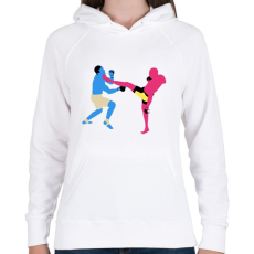 PRINTFASHION MMA - Női kapucnis pulóver - Fehér