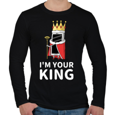 PRINTFASHION mobil - Férfi hosszú ujjú póló - Fekete