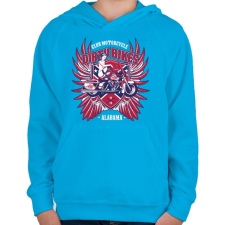 PRINTFASHION Mocskos motorok - Gyerek kapucnis pulóver - Azúrkék gyerek pulóver, kardigán