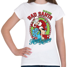 PRINTFASHION Mocskos Télapó - Női póló - Fehér női póló