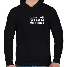 PRINTFASHION Moderna Team - Férfi kapucnis pulóver - Fekete férfi pulóver, kardigán