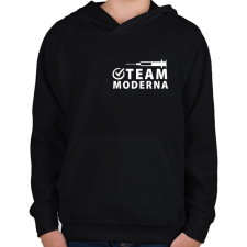 PRINTFASHION Moderna Team - Gyerek kapucnis pulóver - Fekete gyerek pulóver, kardigán