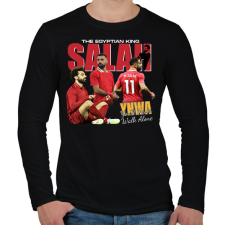 PRINTFASHION Mohamed Salah - Férfi hosszú ujjú póló - Fekete férfi póló
