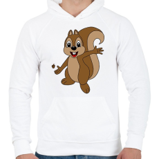 PRINTFASHION Mókus  - Férfi kapucnis pulóver - Fehér