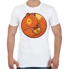 PRINTFASHION Mókus makkal - Férfi póló - Fehér férfi póló