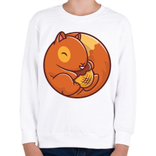 PRINTFASHION Mókus makkal - Gyerek pulóver - Fehér gyerek pulóver, kardigán