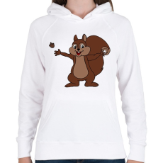 PRINTFASHION Mókus  - Női kapucnis pulóver - Fehér