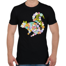 PRINTFASHION Mókus virág - Férfi póló - Fekete férfi póló