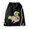 PRINTFASHION Mókus virág - Sportzsák, Tornazsák - Fekete