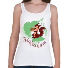 PRINTFASHION Mókuskám - Női atléta - Fehér női trikó