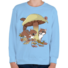 PRINTFASHION Mókusok - Gyerek pulóver - Világoskék gyerek pulóver, kardigán