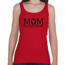 PRINTFASHION Mom feliratokkal fekete - Női atléta - Cseresznyepiros