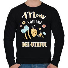 PRINTFASHION Mom you are bee-utiful! - Férfi pulóver - Fekete