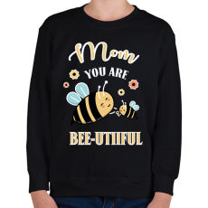 PRINTFASHION Mom you are bee-utiful! - Gyerek pulóver - Fekete