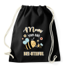 PRINTFASHION Mom you are bee-utiful! - Sportzsák, Tornazsák - Fekete