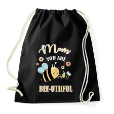 PRINTFASHION Mom you are bee-utiful! - Sportzsák, Tornazsák - Fekete tornazsák