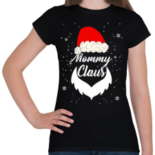 PRINTFASHION Mommy claus - Női póló - Fekete női póló