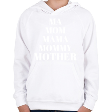 PRINTFASHION Mommy - Gyerek kapucnis pulóver - Fehér gyerek pulóver, kardigán
