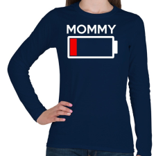 PRINTFASHION MOMMY - Női hosszú ujjú póló - Sötétkék női póló