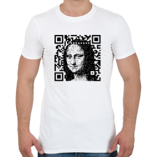 PRINTFASHION Mona Lisa - Férfi póló - Fehér férfi póló